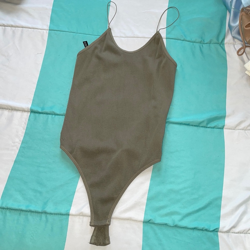 Olive green body suit